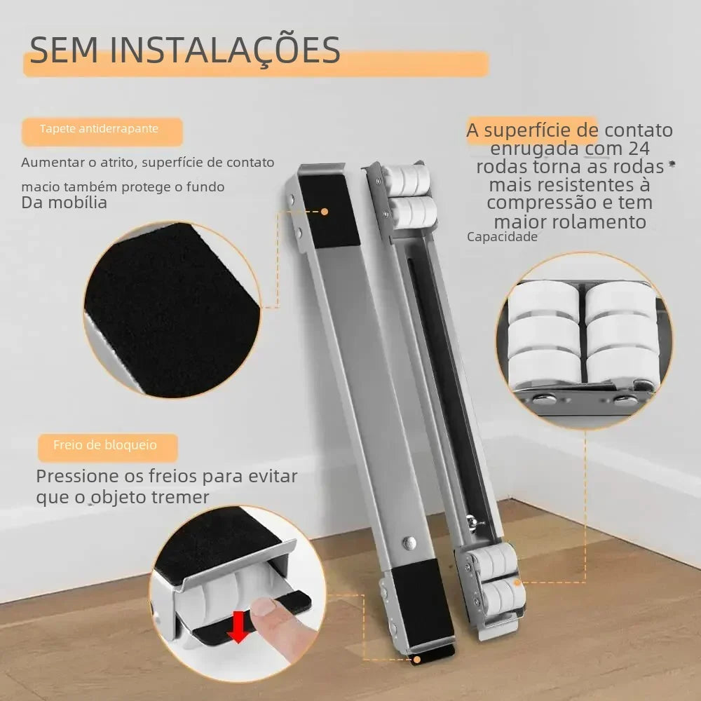 Rolos Extensíveis Suporte para Aparelhos Pesados