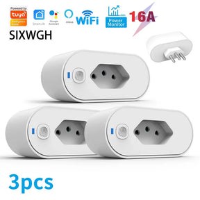 Smart Plug – Adaptador de Soquete Wi-Fi Tuya 16A