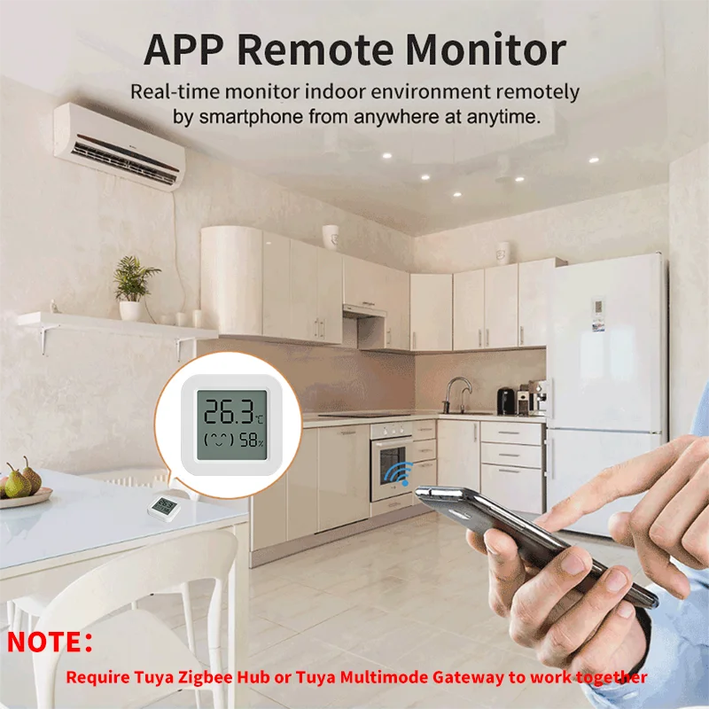 Sensor de Umidade e Temperatura Tuya ZigBee