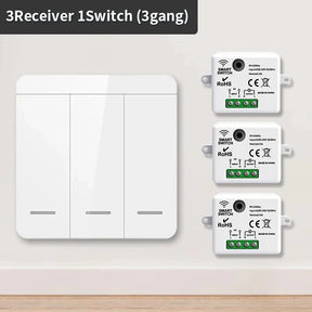 Mini Interruptor de Luz e Controle Remoto Sem Fio