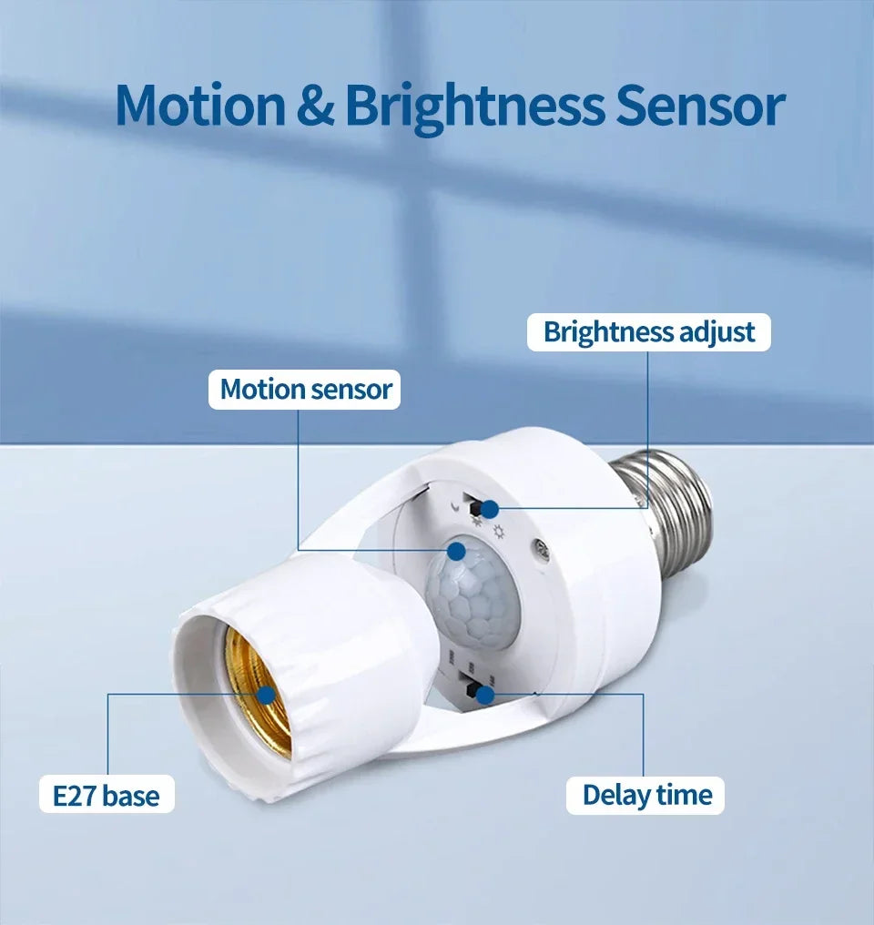 Bocal Inteligente de Lâmpada LED com Sensor de Movimento