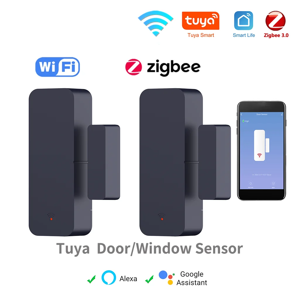 Sensor de Porta e Janela Tuya ZigBee Wi-Fi