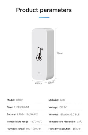 Tuya Sensor de Umidade e Temperatura Inteligente