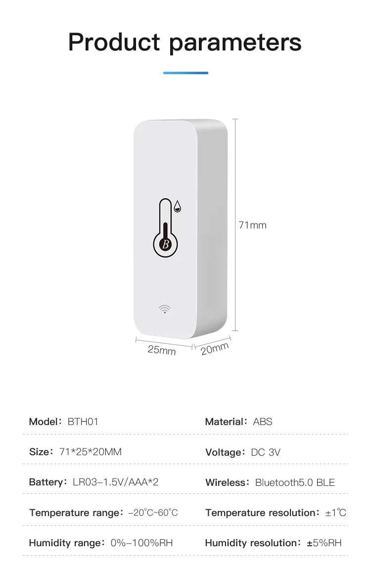 Tuya Sensor de Umidade e Temperatura Inteligente