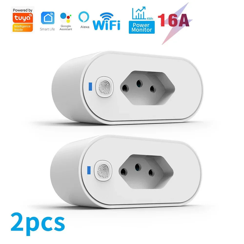 Smart Plug – Adaptador de Soquete Wi-Fi Tuya 16A